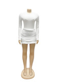 Women Autumn‑Winter Elegant Bodysuit & Skirt Two‑Piece Set