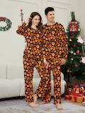 Halloween Family Pumpkin Funny Devil Print Loungewear Pajama Set