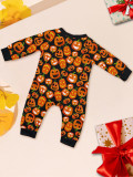 Halloween Family Pumpkin Funny Devil Print Loungewear Pajama Set
