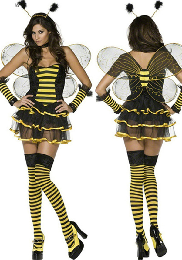 Halloween Adult and Kids Bee Cosplay Costumes