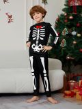 Halloween Family Pumpkin Funny Devil Print Loungewear Pajama Set