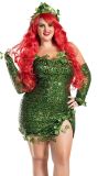 Halloween Adult Leaf Sequin Sexy Dance Costume Dress