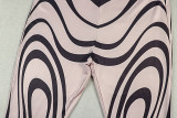 Women’s Fashion Zebra Print Slim-Fit Long Sleeve Sexy Two Piece Pants Set