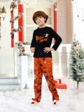 Halloween Family Pumpkin Funny Devil Print Loungewear Pajama Set