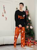 Halloween Family Pumpkin Funny Devil Print Loungewear Pajama Set