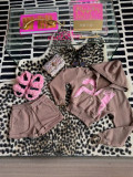 Women’s Studded Cropped Hooded Zip-Up Jacket and Drawstring Shorts Two-Piece Set