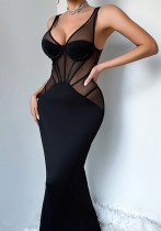 Women See-Through Mesh Sleeveless Shaping Sexy Dress with Thong Lingerie Women See-Through Mesh Sleeveless Shaping Sexy Dress with Thong Lingerie