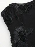 Women Embroidered Patchwork Party Maxi Dress