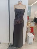 Women Embroidered Patchwork Party Maxi Dress
