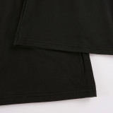 Women Cuffed Casual Pocket Patchwork Bell Bottom Long Pant