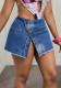 Summer Women’s Trendy Casual Low Waist Split Denim Mini Skirt