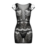 Women’s Sexy Sleeveless High Stretch Low Back Bodycon Mesh Nightdress
