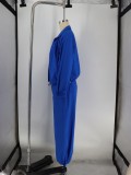 Autumn Winter Women’s Casual Loose Long Sleeve Zip Up Jacket Wide Leg Pants Two Piece Set