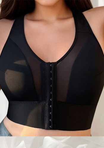 Plus Size Women’s Front Closure Fitted Bra for Yoga Fitness and Sports