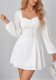 Autumn Winter Women’s Fashion Lace Patchwork Chic Slim Waist Slim Fit A Line Mini Skirt