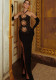 Women Halter Neck Hollow Sexy Beaded Bandage Maxi Dress