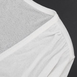 Women V-Neck Cross Long Sleeve Top