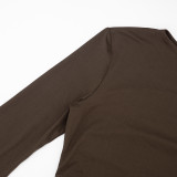 Women Autumn Casual Long Sleeve Ruched Drawstring Bodycon Dress