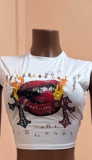 Summer Women Style Printed Slim-Fit Vest Top