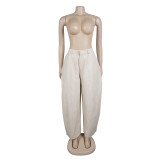 Career Casual Loose Wide-Leg Pants