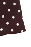 Women Shirt Tie Waist Polka Dot Dress
