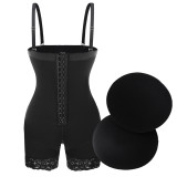 Women Butt Pad Bodycon Strap Waist Trainer Bodysuit