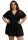 Plus Size Women Mesh Flutter Sleeve V-Neck Holidays Swimsuit