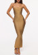 Women Sexy Strapless Sleeveless Bandage Maxi Dress