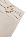 Women Autumn Winter Ruched Wide Leg Pants