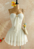 Women’s Fashion Lace Strapless Mini Dress
