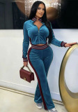 Women’s Y2K Color Block Velvet Tracksuit