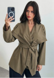 Women’s Fall & Winter Stylish Short Turn-Down Collar Trench Coat