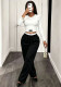 Women’s Plus Size Casual Round Neck Short Sleeve Crop Top and High Waist Drawstring Wide Leg Sweatpants Set