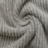 Women’s Fall & Winter Knitted Bodycon Slim Fit Ribbed Knot Slit Dress