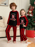 Women’s Christmas Family Matching Black Superhero Printed Pajama Set for Family of Four
