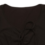 Women’s Fall & Winter Chic Square Neck Slim Waist Long Sleeve Dress