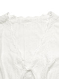 Women’s Fall & Winter Knitted Slim Fit Jacquard Tie Front V Neck Shirt