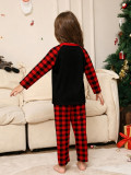 Women’s Christmas Family Matching Black Superhero Printed Pajama Set for Family of Four
