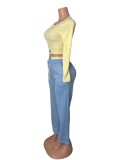 Women’s Plus Size Casual Round Neck Short Sleeve Crop Top and High Waist Drawstring Wide Leg Sweatpants Set