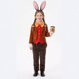 Halloween Kids Alice in Wonderland March Hare Cosplay Stage Performance Role Play Costume