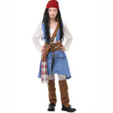 Halloween Medieval Caribbean Pirate Cosplay Pirate Captain Costume