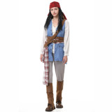 Halloween Medieval Caribbean Pirate Cosplay Pirate Captain Costume
