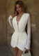 Women Autumn Solid Ruched Button Long Sleeve Bodysuit