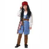 Halloween Medieval Caribbean Pirate Cosplay Pirate Captain Costume
