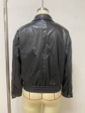 Women American Style Autumn Drop Shoulder Jacket