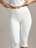 Women American Style Solid Knee-Length Shorts