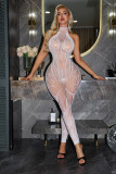 Women Open Crotch Backless Mesh Sexy Bodysuit Lingerie