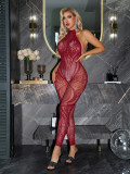 Women Open Crotch Backless Mesh Sexy Bodysuit Lingerie