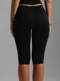 Women American Style Solid Knee-Length Shorts