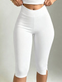Women American Style Solid Knee-Length Shorts